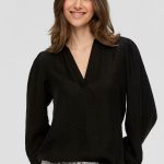 QS MIT PUFFÄRMEL Bluse schwarz Zalando