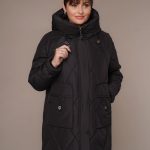 Art 02 | Winterjacke | mittellang | schwarz | Damen | Winter | Kapuze | 40. DE GR