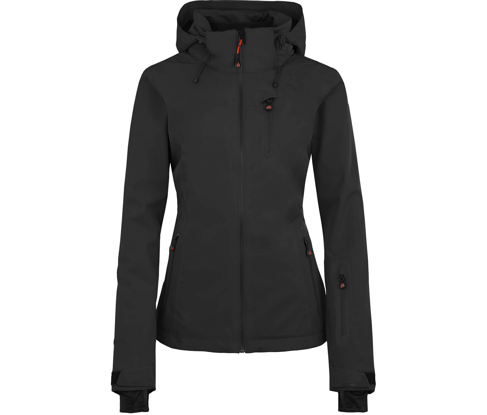 skijacke-damen-schwarz-507kuc-1.jpg Bergson NICE light | Damen Skijacke & Outdoorjacke, gefüttert, 20000 mm Wassersäule schwarz – Bild 1