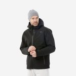 Ski und Snowboardjacke Herren warm und wasserdicht 500 schwarz