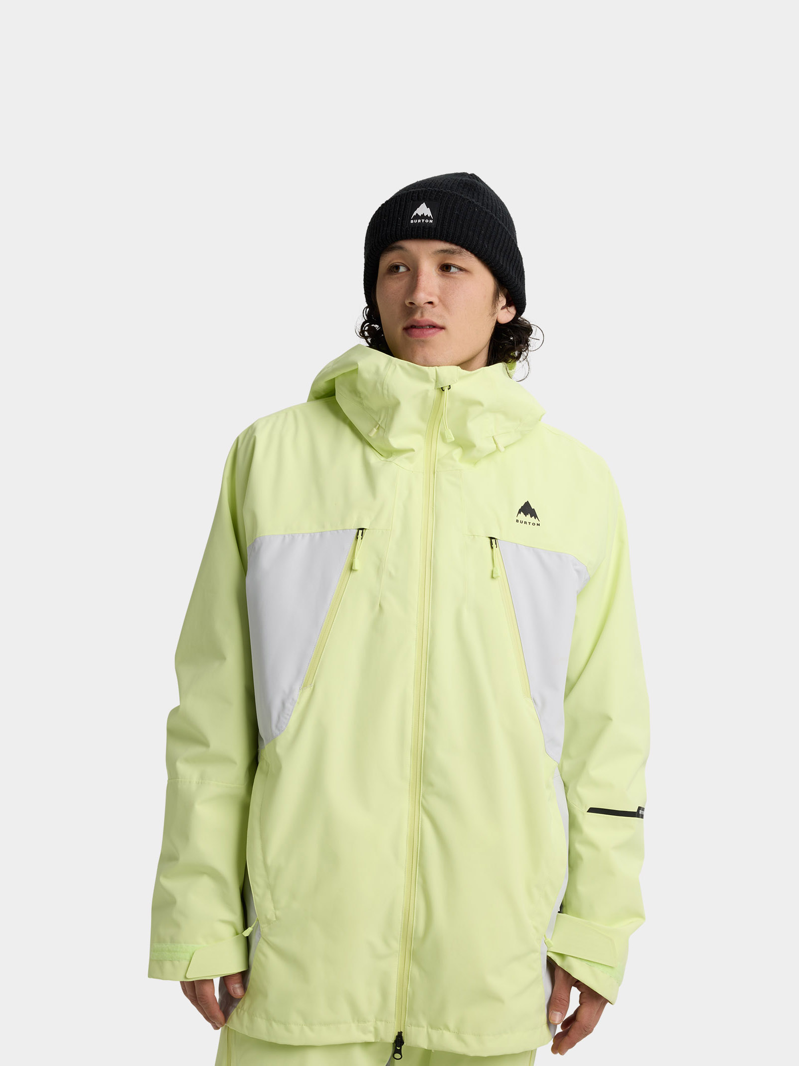OUTERWEAR Herren Burton Snowboard Jacke Reserve 2L 3 In 1 (glow yellow green/gray cloud) – Bild 1