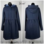 Leichter Damen Mantel aus Sommersweat Dunkelblau Meliert