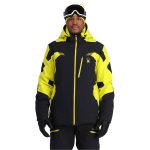 Spyder Leader Herren Skijacke schwarz gelb