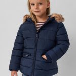 Steppjacke mit Kapuze und Fleece Futter Tiefblau | s.Oliver