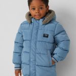 Steppjacke mit Fleece Futter und abnehmbarer Kapuze Hellblau | s.Oliver