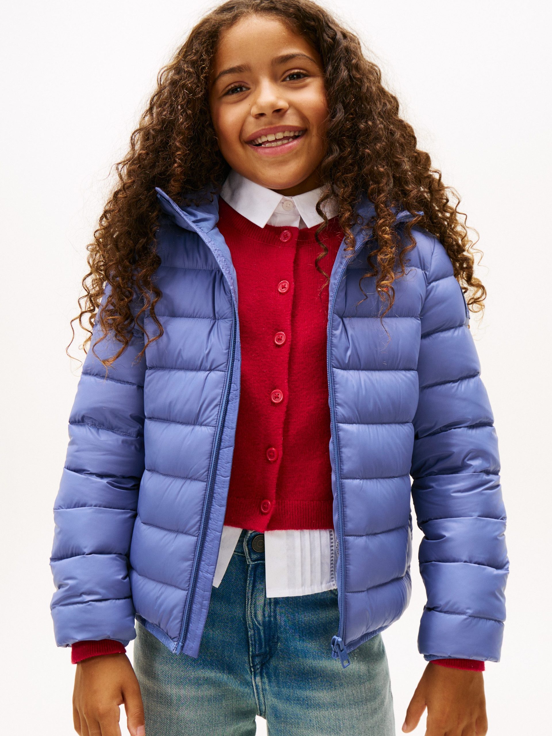 steppjacke-kinder-472lkw-1.jpg Tommy Hilfiger Steppjacke U LIGHT DOWN HOODED JACKET Kinder bis 16 Jahre – Bild 1