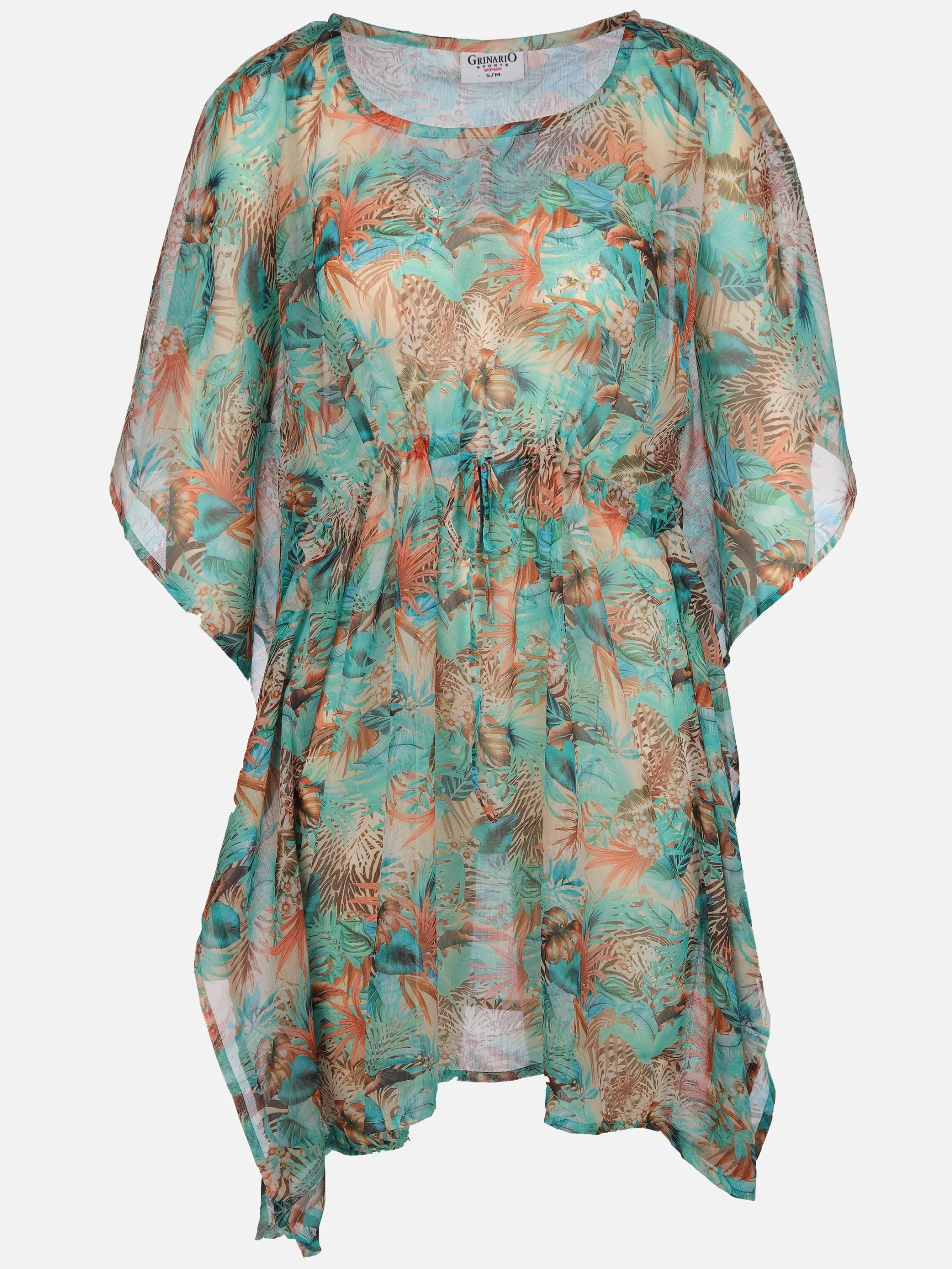 strandtunika-damen-574jbf.webp AWG Mode Damen Strand Tunika mit Blätterprint | noSize | 906009 green – Bild 1