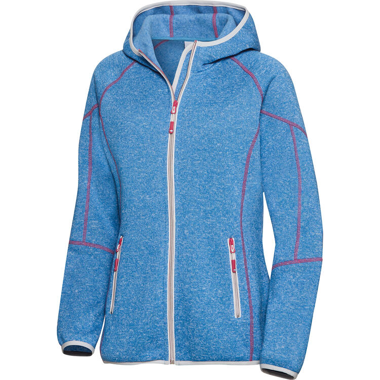 strickfleecejacke-damen-381lev-1.jpg Spitzbergen Damen Kapuzen Strickfleecejacke – Bild 1