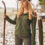 Strickfleecejacke Damen RAMIRA trachtengrün