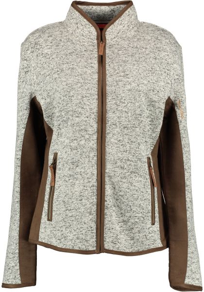 strickfleecejacke-damen-985fbf-1.jpg Trachtenjacke Outdoorjacke Wollfleece Prasting mittelgrau grau Strickfleece OS Trachten – Bild 1