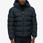 Superdry & Co SUPERDRY HOODED SPORTS PUFFER JACKET... Winterjacke eclipse navy eclipse navy/dunkelblau Zalando