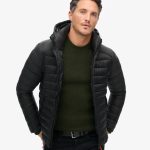 Fuji Sport Steppjacke mit Kapuze schwarz für Herren | Superdry DE