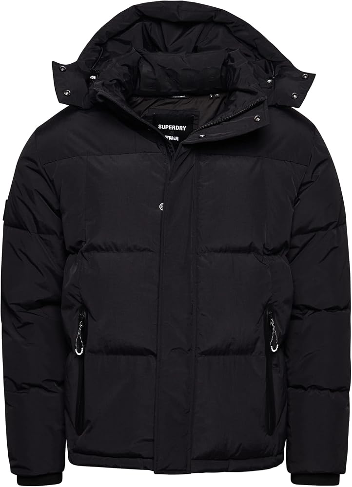 superdry-winterjacke-herren-901srq-1.jpg Superdry Herren Kapuzenjacke mit quadratischem Steppmuster Schwarz S : Amazon.de: Fashion – Bild 1