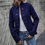 Blazer Damen Blau Sportlich Sweatblazer Damen Sportlich Stretch Damen Langarm Casual Blazer Arbeit Büro Knopf Open Front Jacke Anzug ...