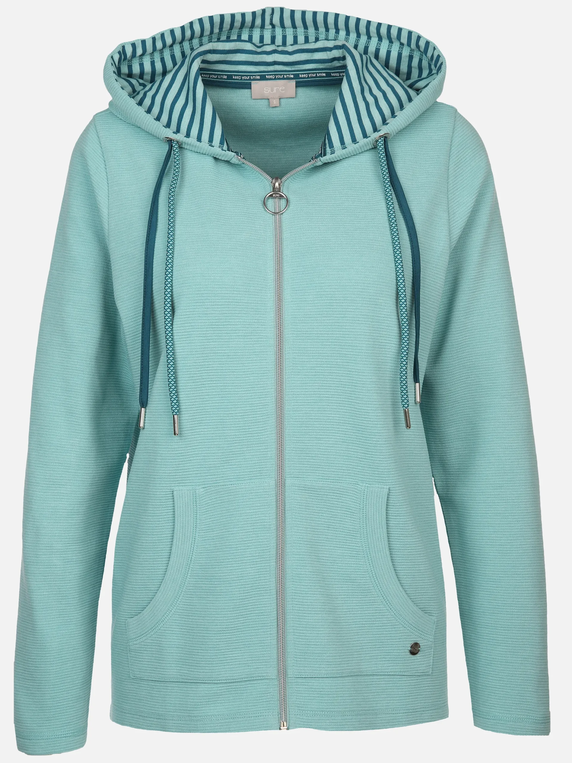 sweatshirt-jacke-187ekm.webp Damen Sweatshirtjacke mit Kapuze – Bild 1