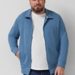 Sweatshirt Jacke mit Stehkragen und Eingrifftaschen Blau | s.Oliver
