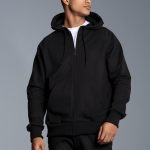 Sweatjacke mit Kapuze schwarz | L | trigema