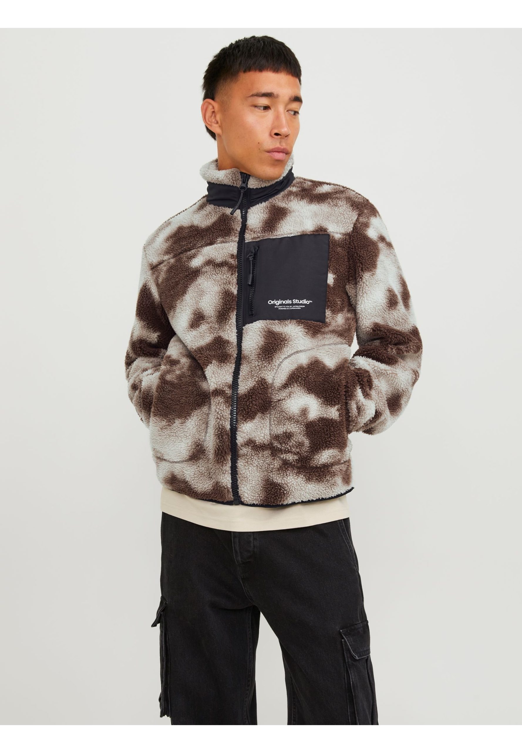 teddy-jacke-herren-780nfv-1.jpg Jack & Jones JORVESTERBRO TEDDY Fleecejacke chocolate brown/braun Zalando – Bild 1