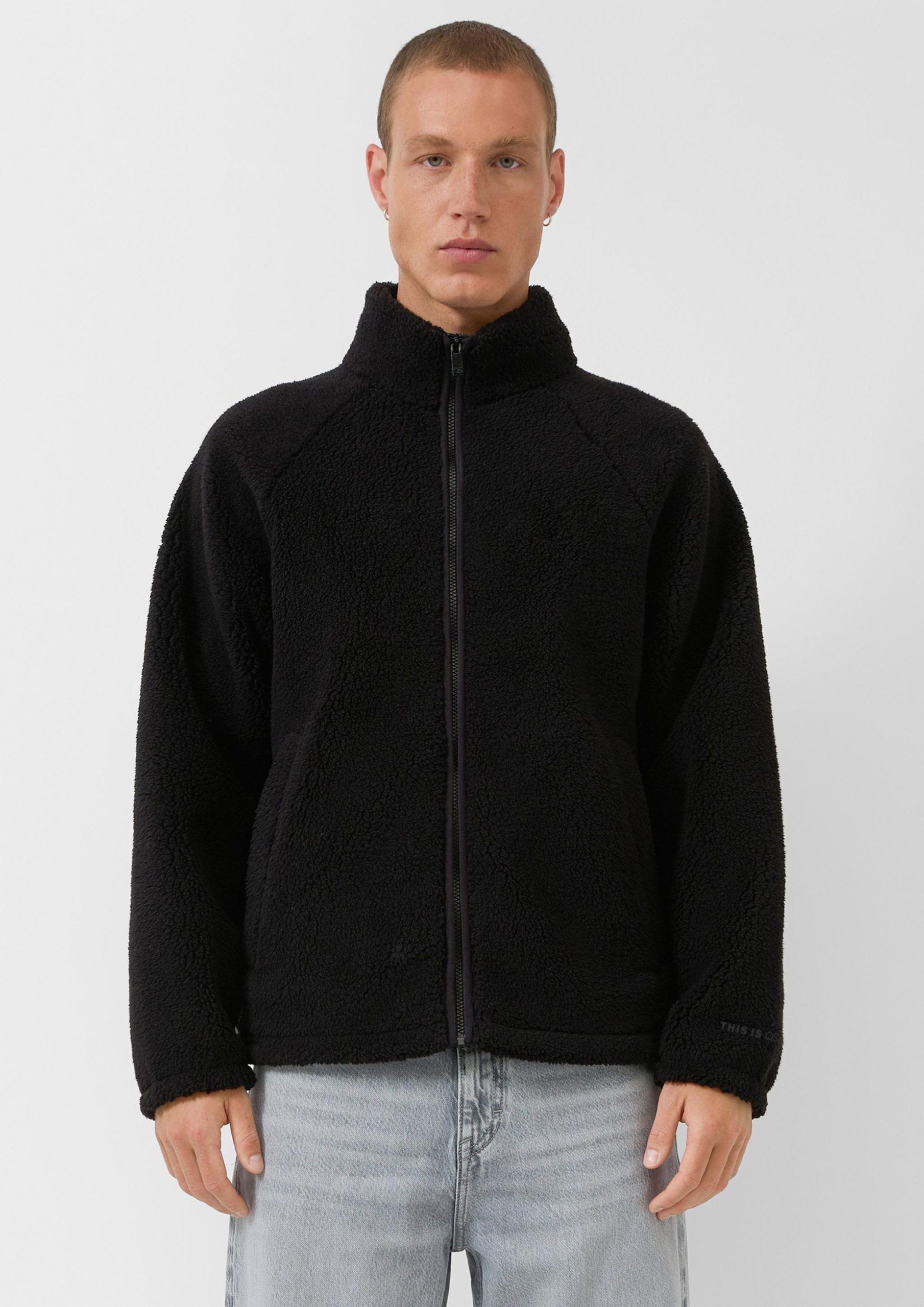 teddy-jacke-herren-850ubv-1.jpg Teddyjacke Schwarz | s.Oliver – Bild 1