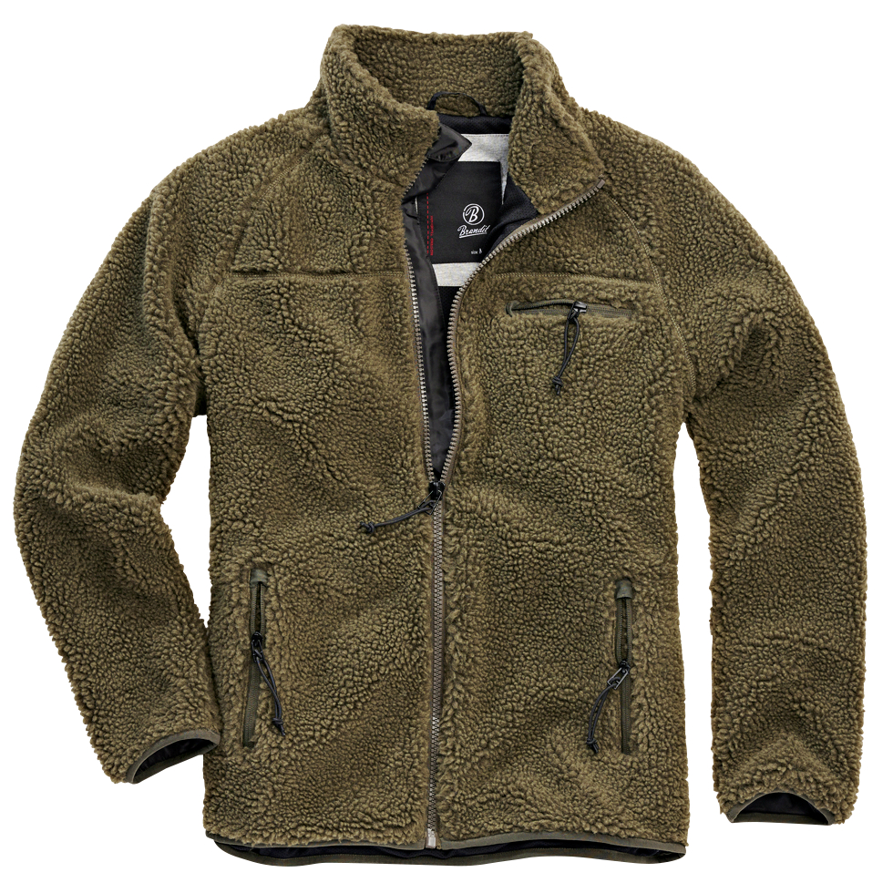teddy-jacke-herren-899djl-1.jpg Brandit Teddyfleece Jacket Herren (Olive) – Bild 1