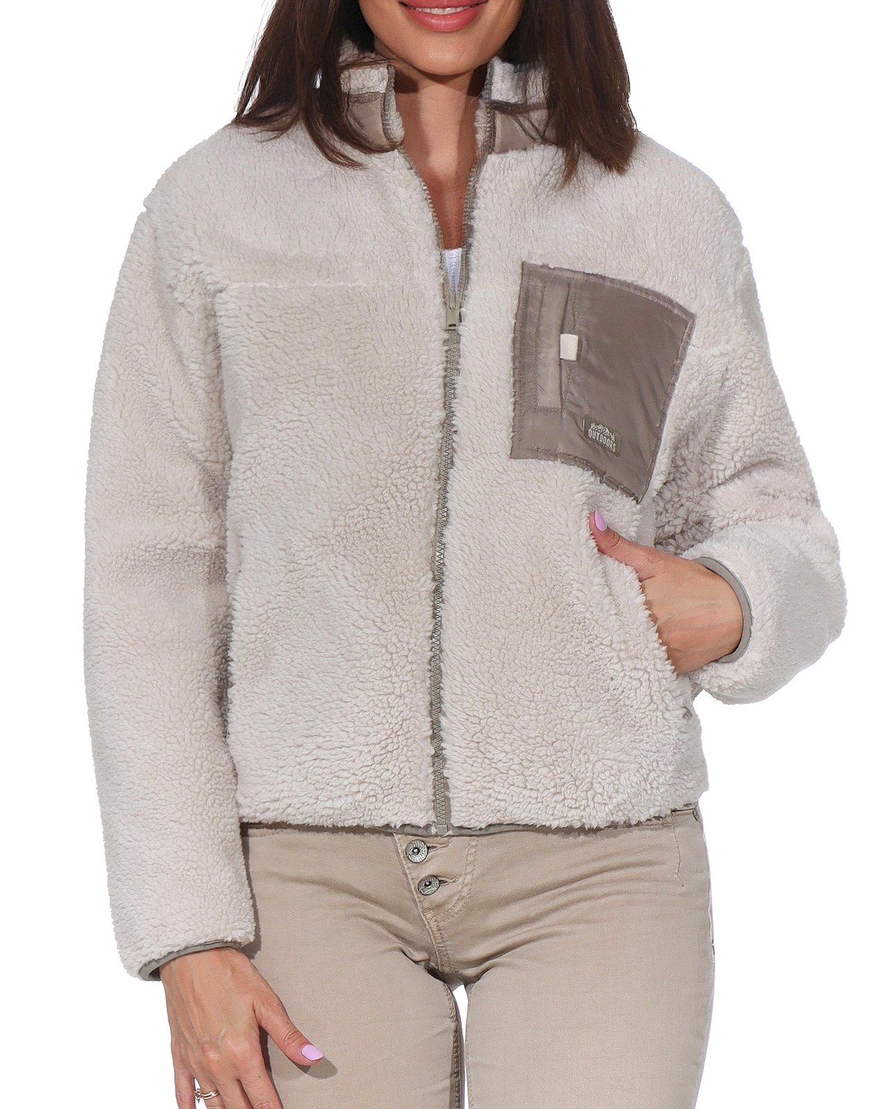 teddyfell-jacke-damen-180cyi-1.jpg Hailys Damen Teddyfleece Jacke Ca44lly | Übergangsjacken | Jacken | Damen | L.E.M.B. Lifestyle Company – Bild 1