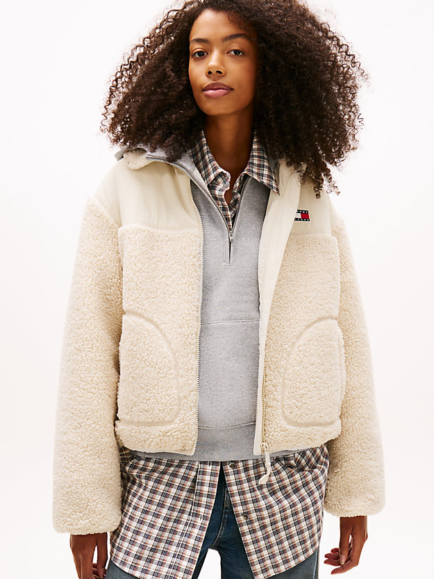 teddyfleece-jacke-damen-125gdm-1.jpg Tommy Badge Jacke aus Teddy Fleece – Bild 1