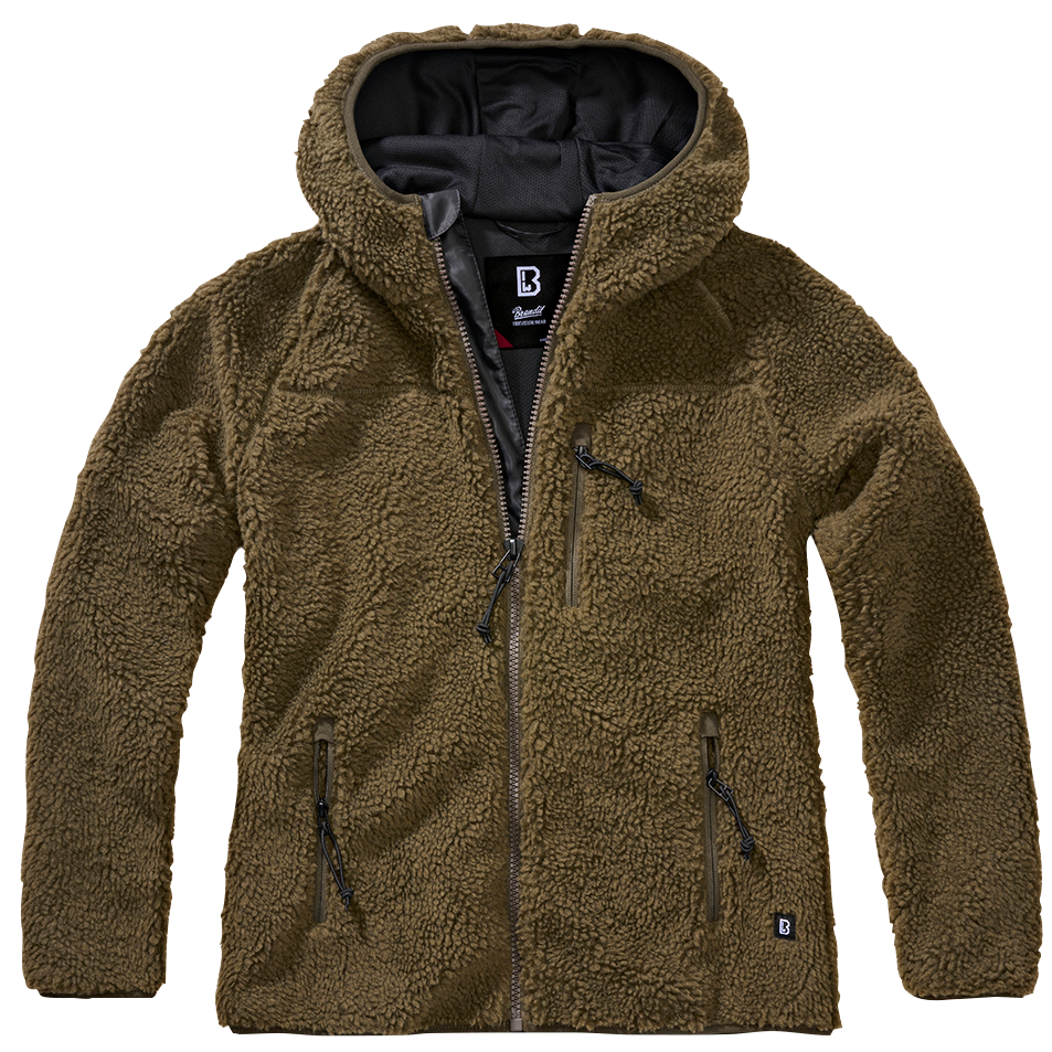 teddyfleece-jacke-damen-620znh-1.jpg Brandit Women Teddyfleece Jacket Hooded Damen, mit Kapuze (Olive) – Bild 1