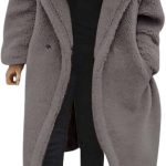 Plüschmantel Damen Teddy Teddyfleece Mantel Jacke Teddymantel Teddyjacke Warme Strickjacke Trenchcoat Damen Lang Flauschig Oversized Cardigan 001a Grau, S : Amazon.de: Fashion