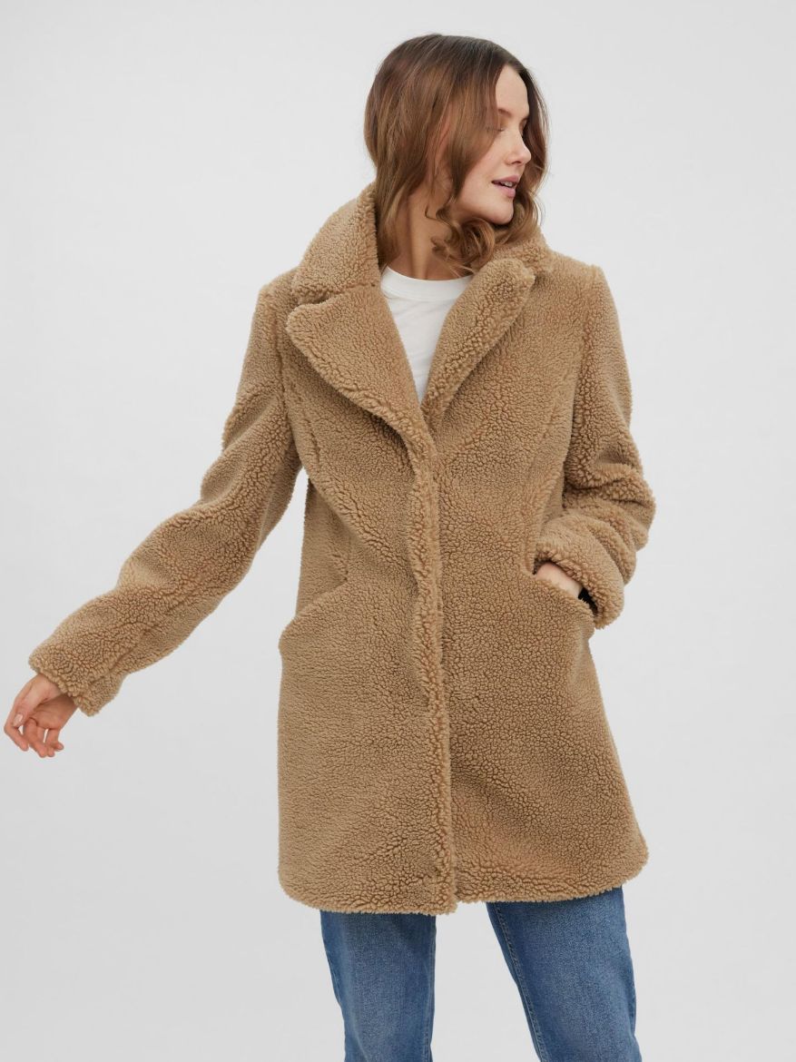 teddymantel-999ghr-1.jpg Vero Moda Tall Donna Teddy Mantel – Bild 1