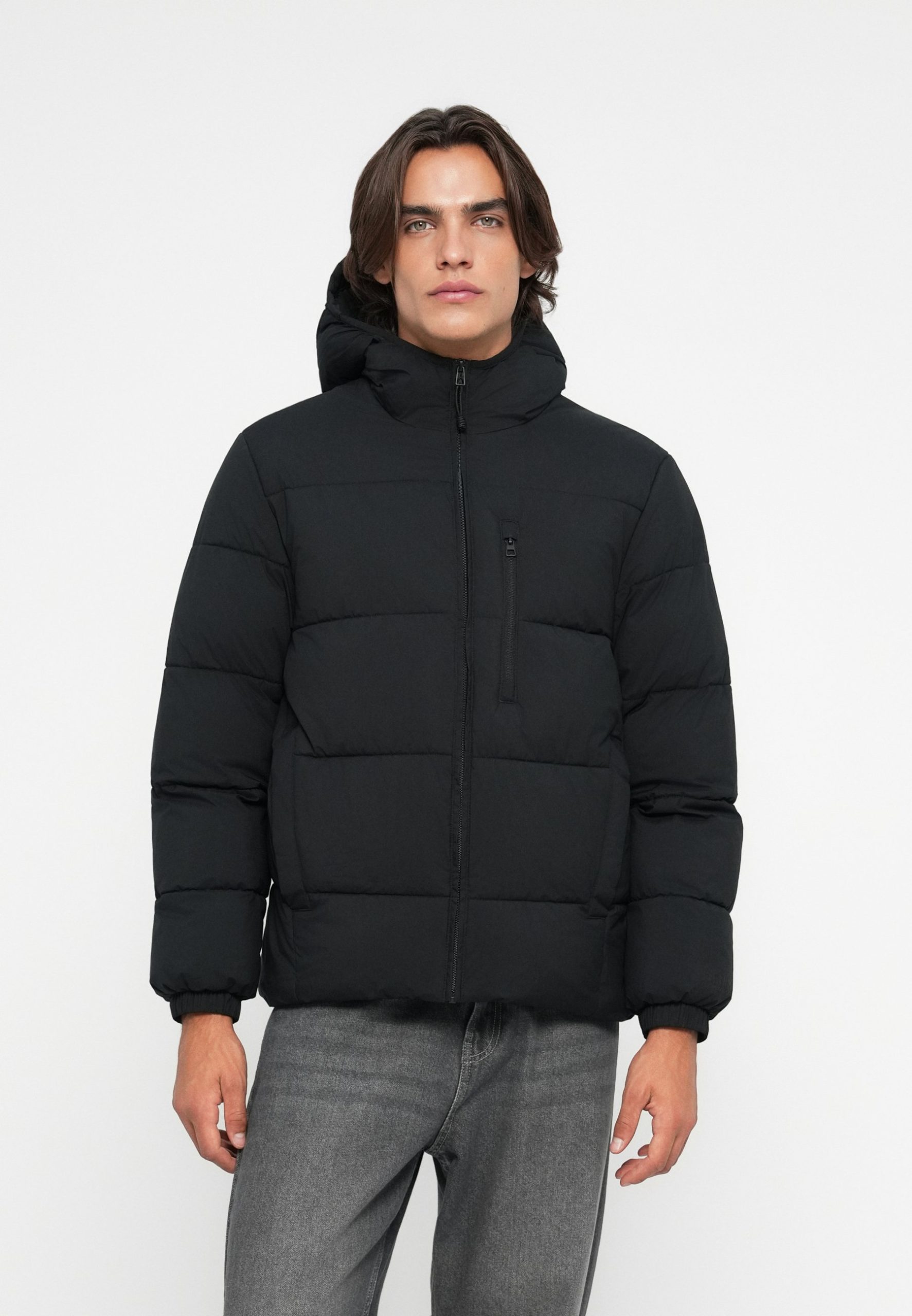 tom-tailor-jacke-715rro-1.jpg TOM TAILOR DENIM HOODED PUFFER JACKET Winterjacke black/schwarz Zalando – Bild 1