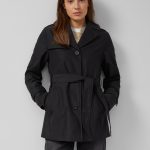 Wasserabweisender Trenchcoat im Slim Fit Schwarz | s.Oliver
