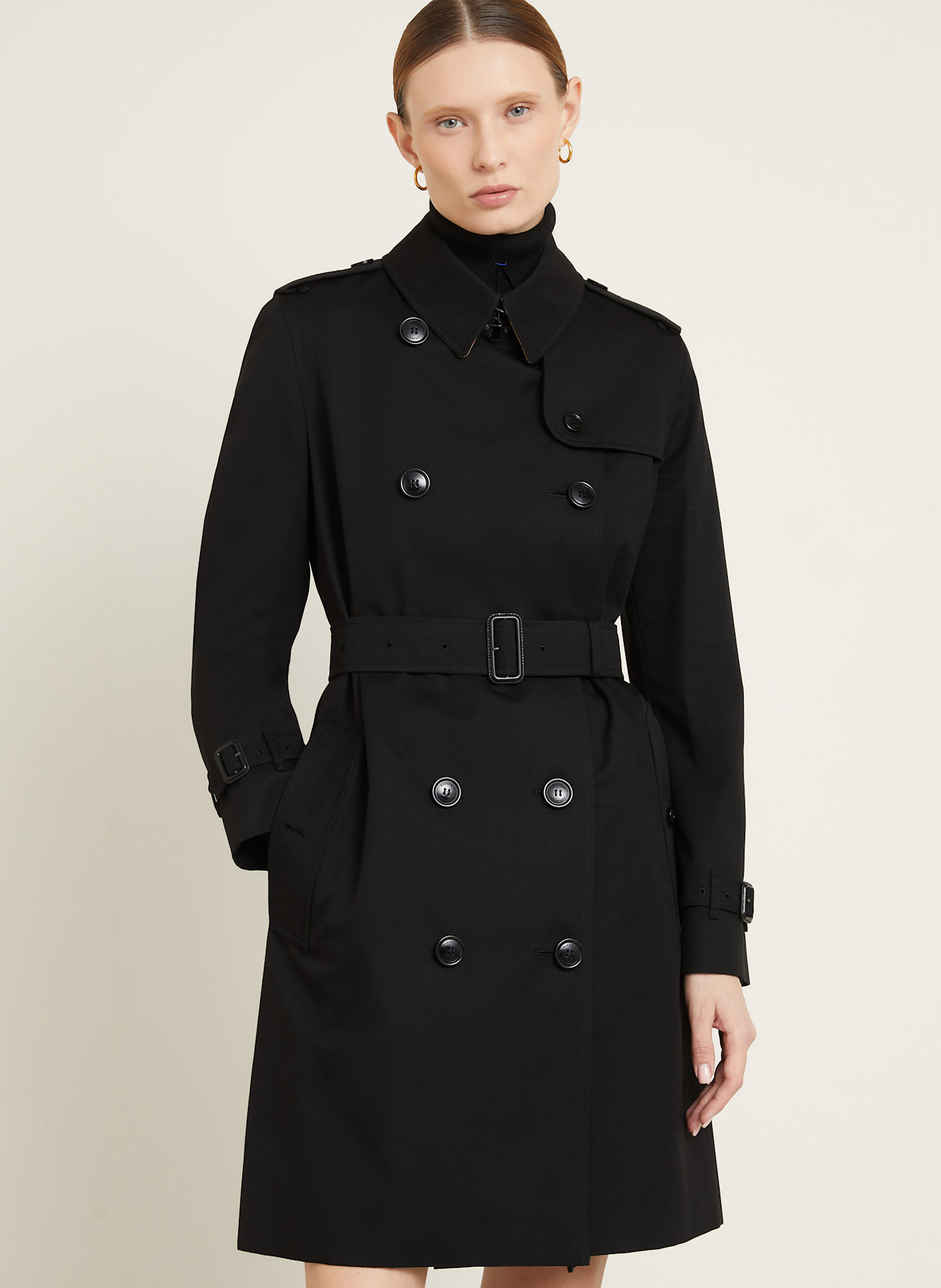 trenchcoat-damen-schwarz-948yzo-1.jpg BURBERRY Trenchcoat KENSINGTON in schwarz – Bild 1