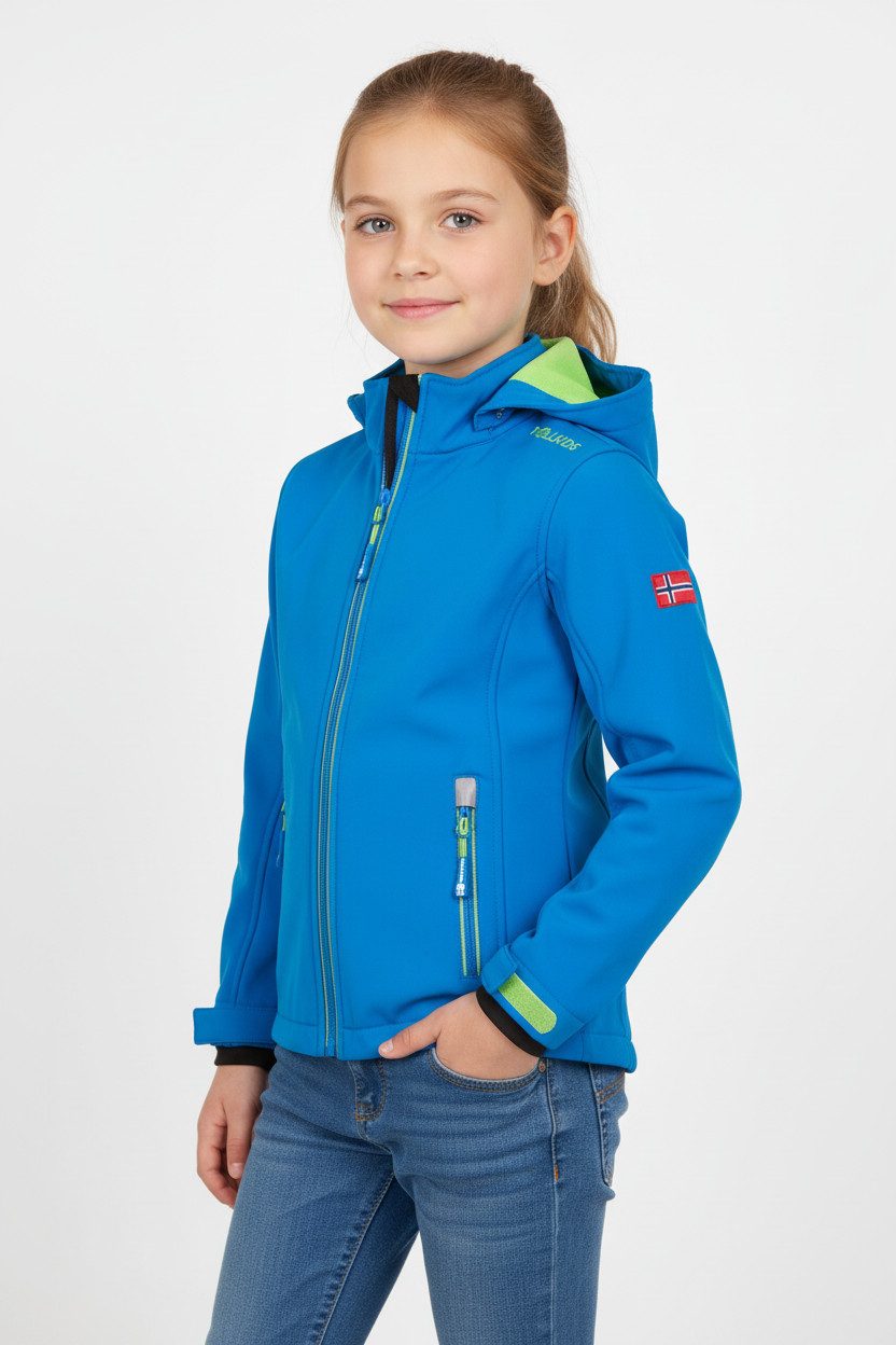 trollkids-softshelljacke-766cri-1.jpg TROLLKIDS Softshelljacke Kids Trollfjord Jacket Langarm Design, mit Reißverschluss, wärmeisolierend – Bild 1