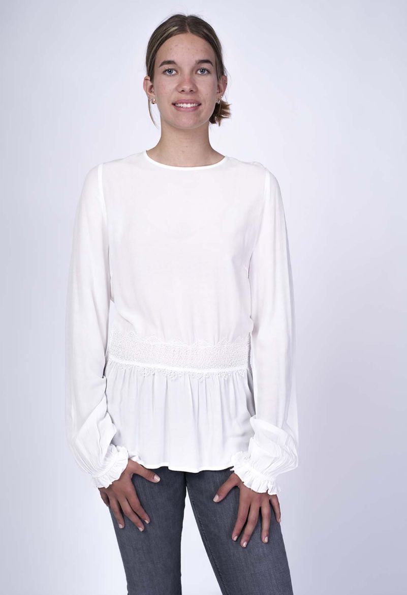 tunika-bluse-435hnj-1.jpg Tunika Bluse mit Spitze, weiss – Bild 1