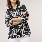 Tunika Bluse mit Stehkragen