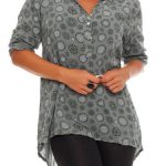 Bluse mit Print Tunika 6703