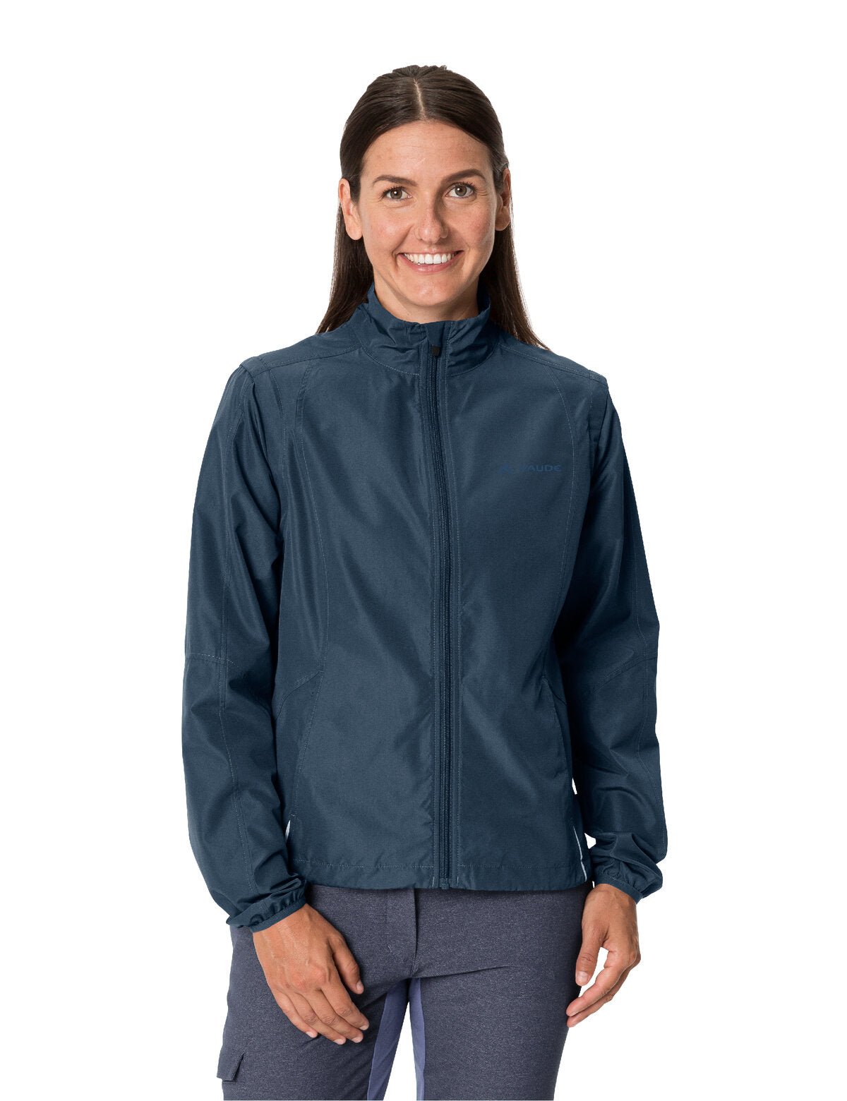 vaude-jacke-damen-926usd-1.jpg VAUDE Dundee Classic Zip Off Jacket blau | Damen Windjacke | dark sea | fahrrad.de – Bild 1