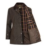 Walker and Hawkes Damen Wachsjacke Victoria – Braun