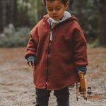 Wollwalkjacke Kinder rostiger Fuchs 74/80