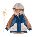 Colorblock Walkjacke mit Reißverschluss "Blau" 74/80