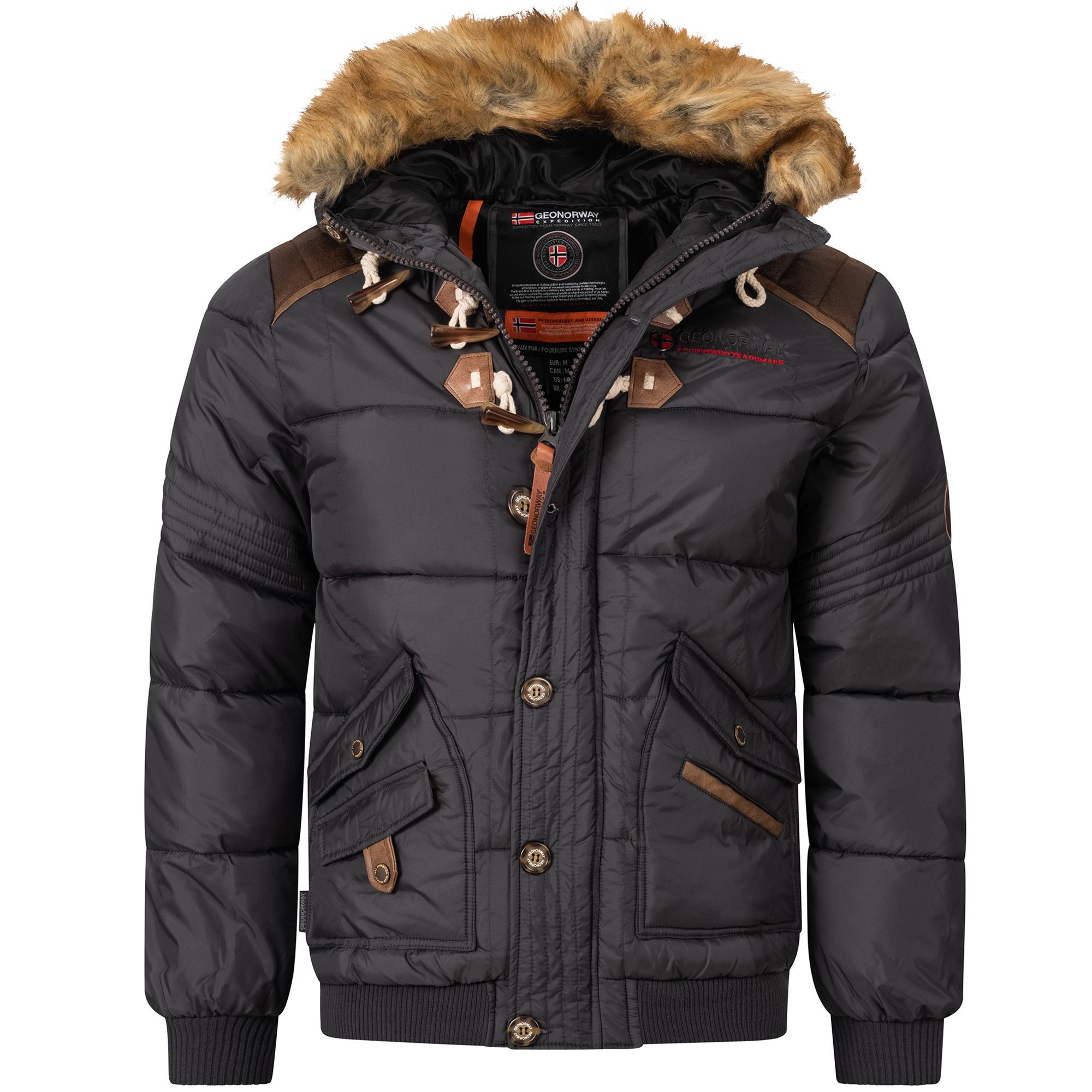 warme-winterjacke-herren-298gyw-1.jpg Geographical Norway Winterjacke warme Designer Herren Winter Stepp Jacke Outdoorjacke Belph – Bild 1