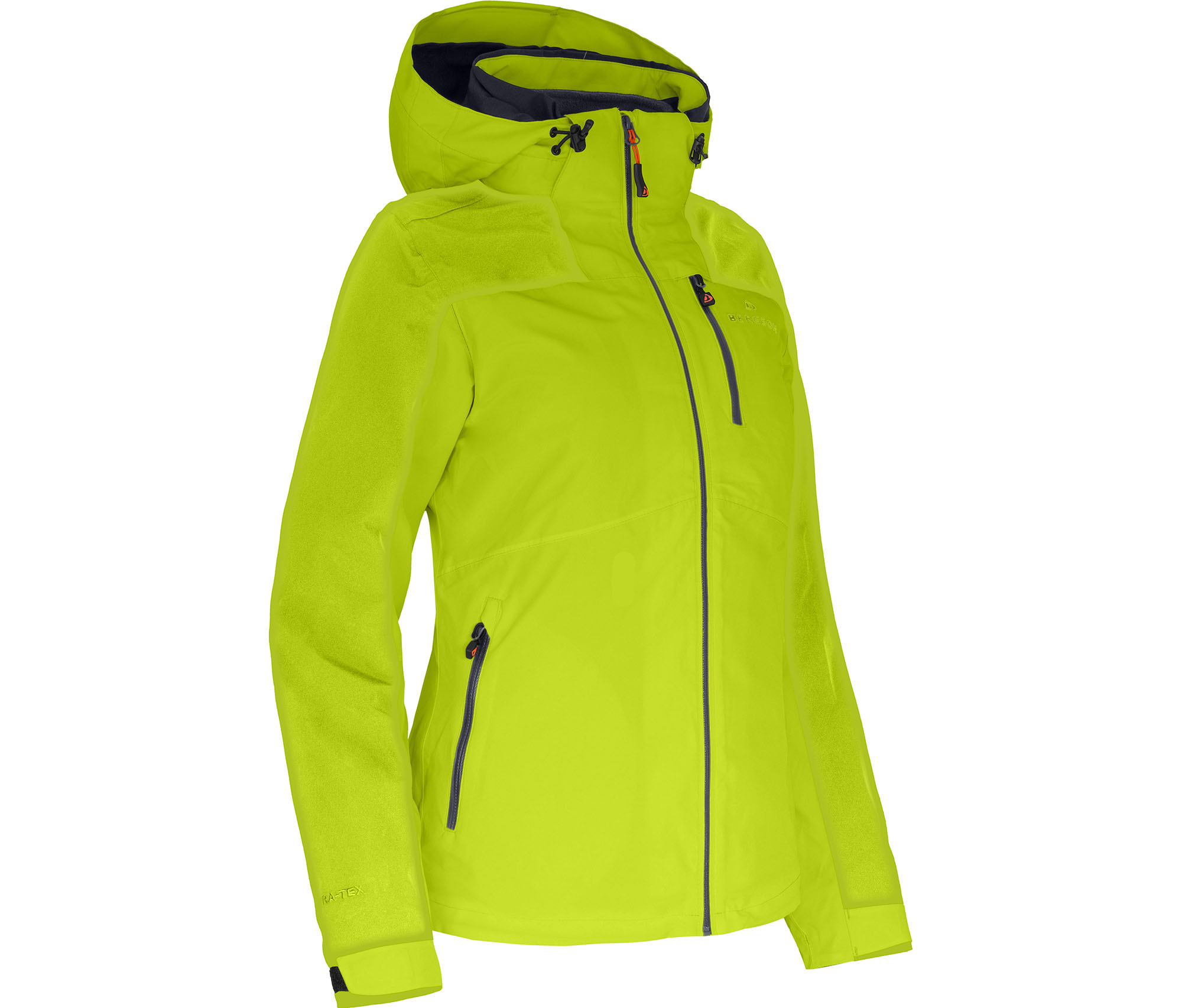 wasserdichte-regenjacke-damen-296kyy-1.jpg Bergson KURRIKA | Damen Regenjacke, Netzfutter, 20000 mm Wassersäule leuchtend grün – Bild 1