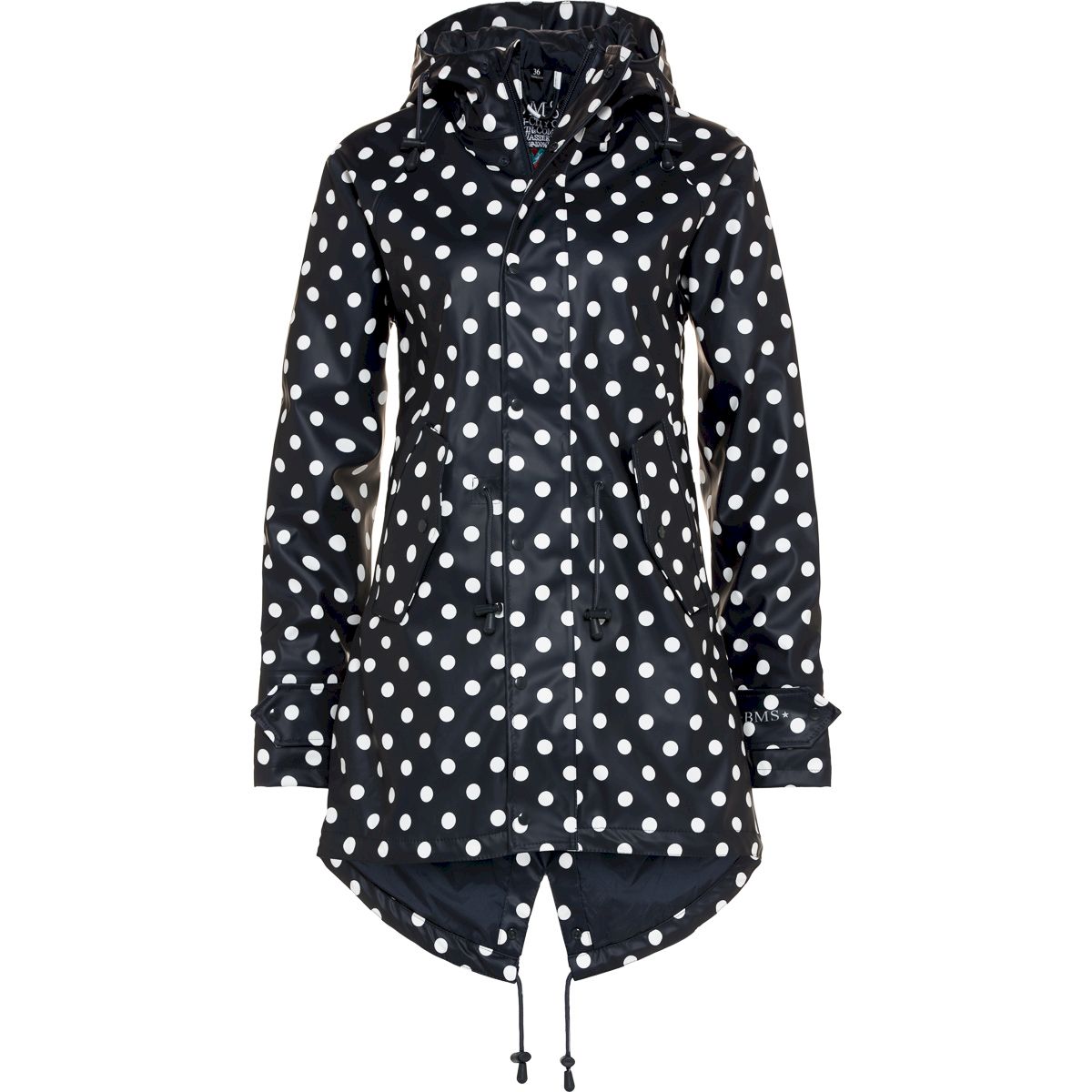 wasserdichte-regenjacke-damen-473dpu-1.jpg Damen Regenmantel 100% wasserdicht gepunktet – Bild 1