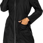 ASKSA Damen Regenjacke Schwarz M