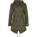 Damen Regenmantel 100% wasserdicht oliv