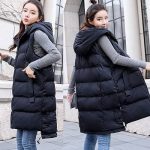 Steppweste Lang Damen, Damen Weste Lang, Daunenweste Damen Lang Longweste Damen Mit Kapuze Einfarbig Puffer Weste Damen Mit Tasche Puffer Weste Damen ...