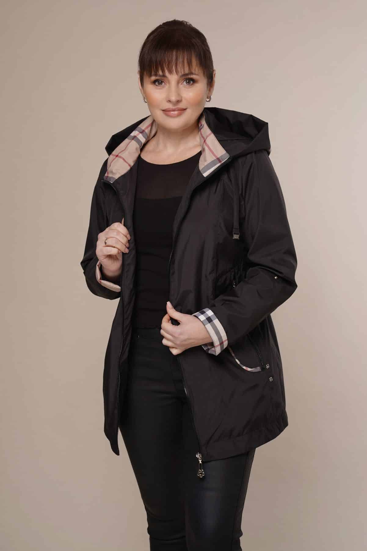 windjacke-damen-570cqd-1.jpg Art 007 | Windjacke | Windbreaker | Damen | Kapuze | schwarz | 36, 38, 44, 46, 48, 50. DE GR – Bild 1