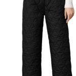 Sawmew Damen Winter Warme Ultraleichte Outdoor Schneehose Camping Hose Damen Winter Gefütterte Hose Damenhose Stepphose Damen Hosen mit Taschen (Color : Black 2, Size : M) : Amazon.de: Fashion