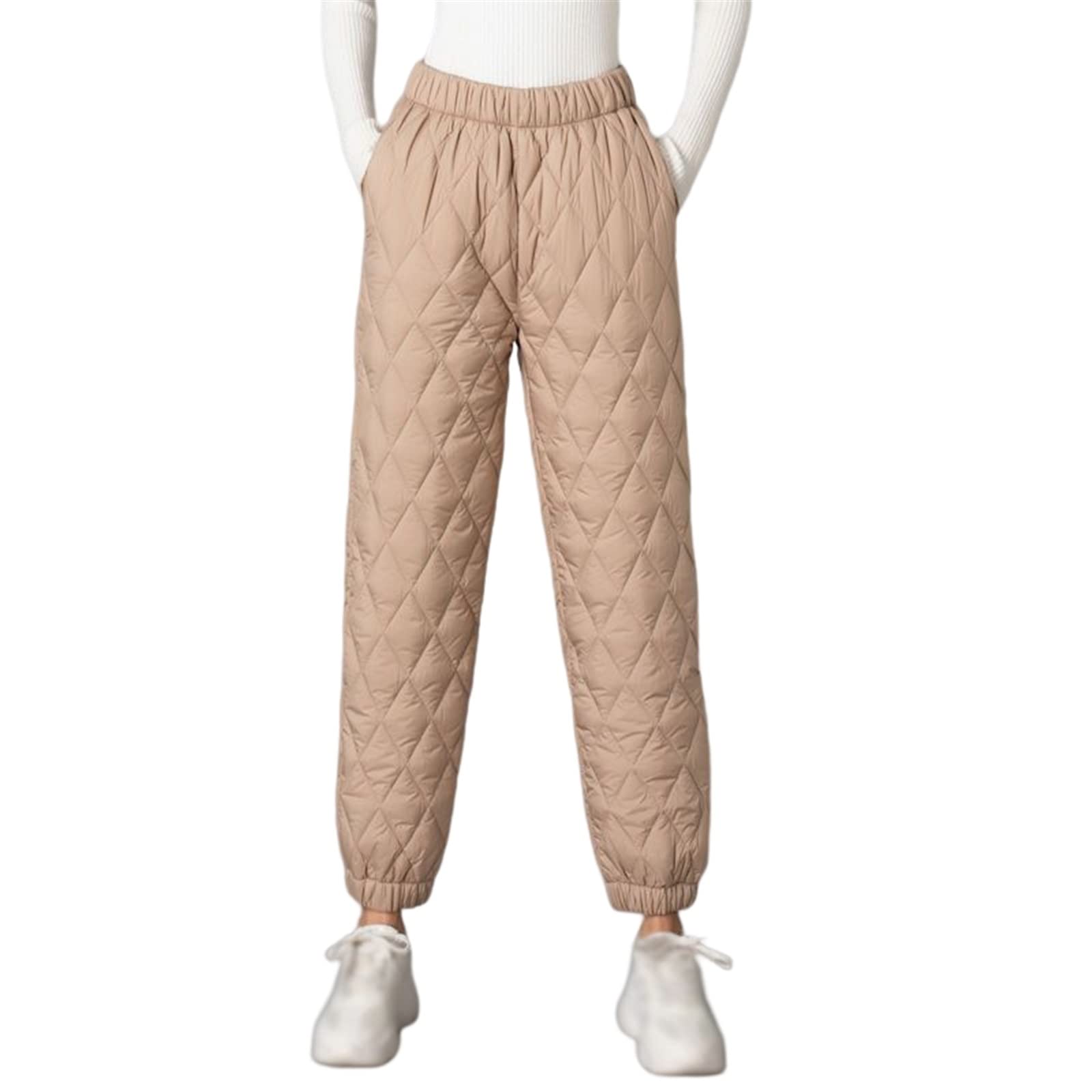winterhose-damen-625gec-1.jpg Sawmew Hosen Damen Winterhose Große Größe Einfarbige Lange Hose Warme Hose Damen Winter Gefütterte Hose Damenhose Stepphose Damen Hosen mit Taschen (Color : Khaki, Size : XXL) : Amazon.de: Fashion – Bild 1