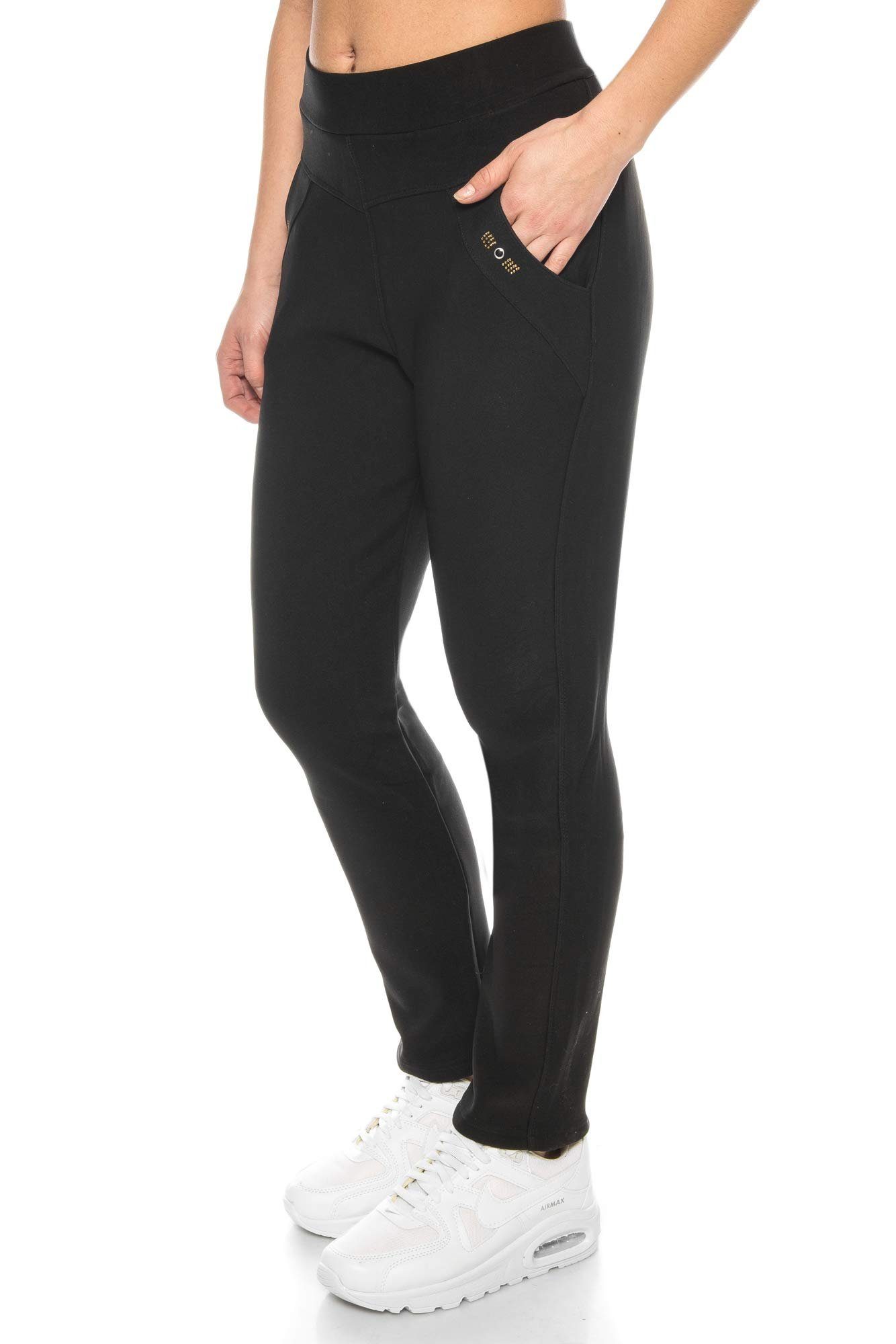 winterhose-damen-665gut-1.jpg Kendindza Collection Thermohose Thermohose Damen Winter gefüttert warm Innenfleece Winterhose elegant Gummibund Schlupfhose Stretch – Bild 1